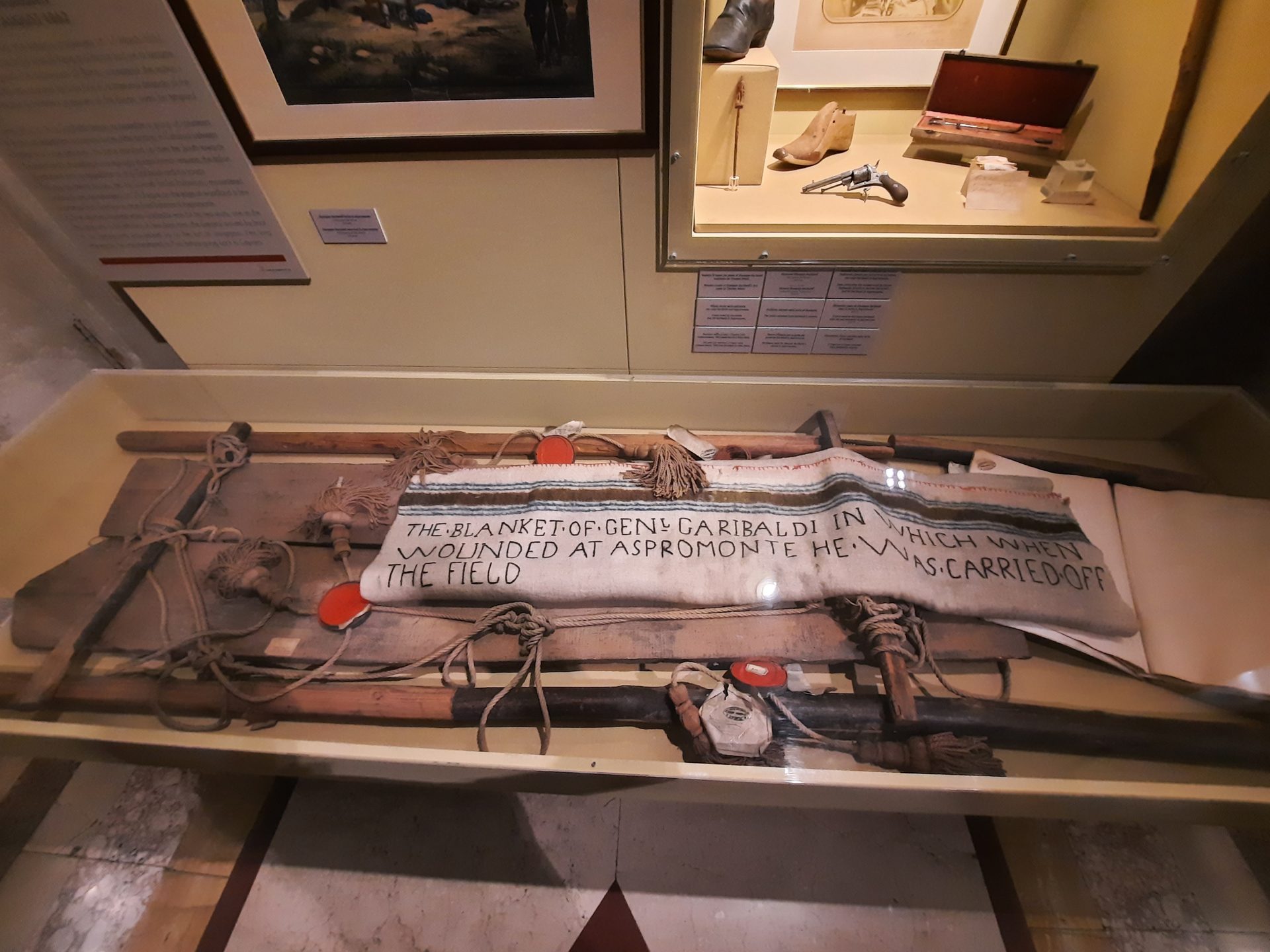 Garibaldi's wounding memorabilia, Museo Centrale del Risorgimento, Rome - 01.jpg